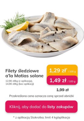 Filety śledziowe a'la Matias solone promocja w Stokrotka