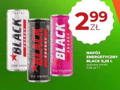 Napój energetyczny Black 0,25 l promocja w Duży Ben