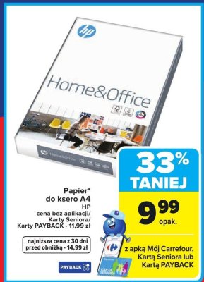 Papier do ksero A4 Home&Office promocja w Carrefour Market