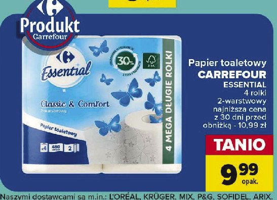 Papier toaletowy Carrefour promocja