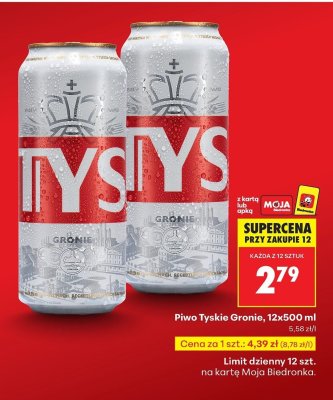Piwo Tyskie Gronie  promocja w Biedronka