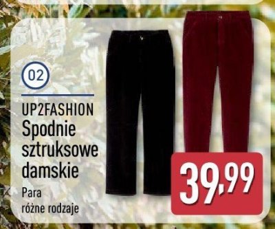 Spodnie sztruksowe damskie s-xl promocja w Aldi