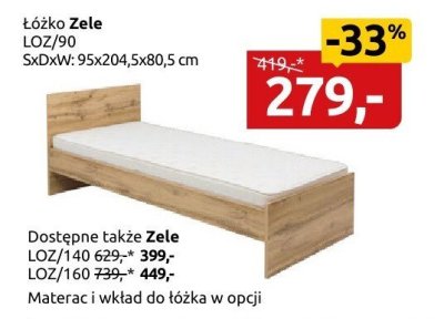Łóżko Zele LOZ/90 promocja w Black Red White