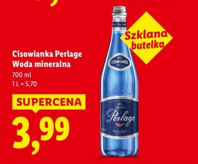 Woda mineralna Perlage promocja w Lidl