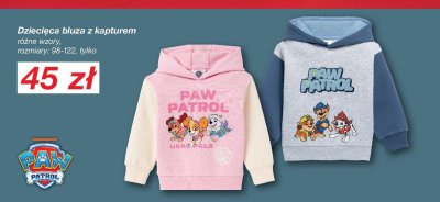 Bluza dziecięca z kapturem Paw Patrol promocja w KiK