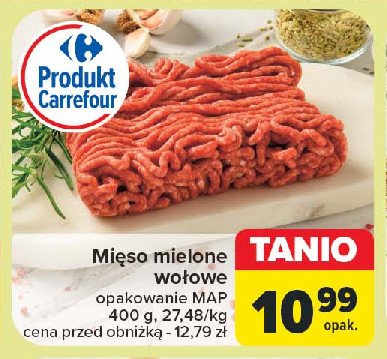 Mięso mielone wołowe Carrefour targ świeżości promocja