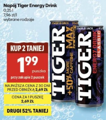 Napój energetyczny Tiger Energy Drink promocja w Delikatesy Centrum