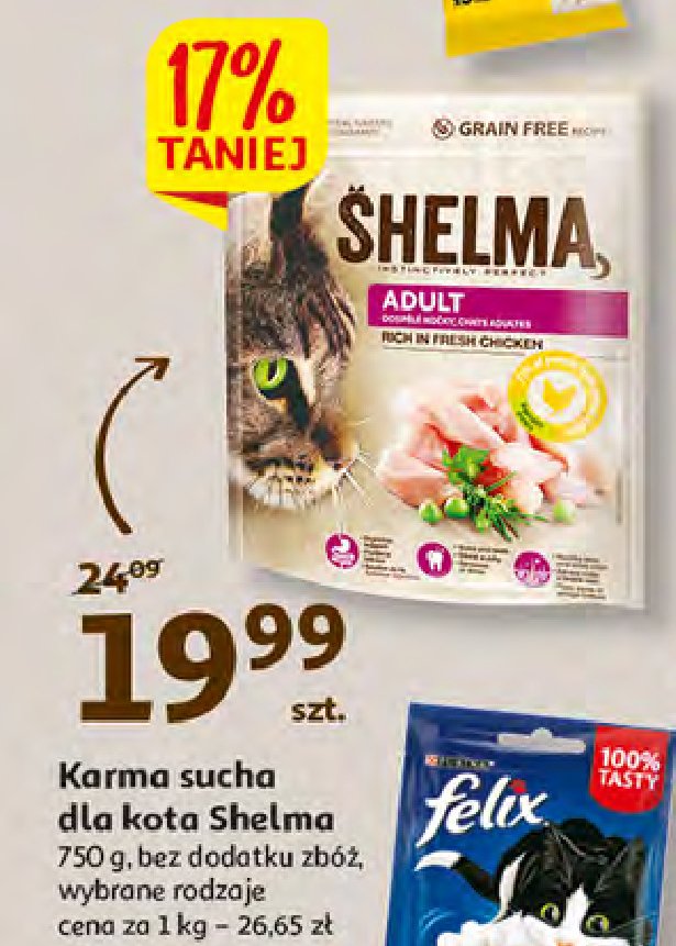 Karma dla kota z kurczakiem Shelma promocja