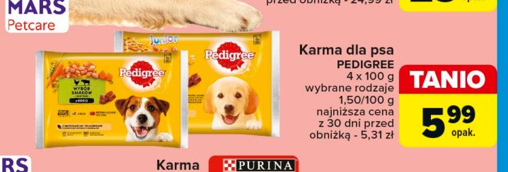 Karma dla psa junior kurczak w galarecie Pedigree promocja