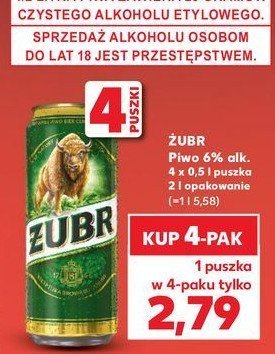 Piwo Żubr promocja w Kaufland