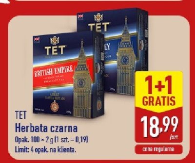 Herbata czarna TET promocja w Aldi