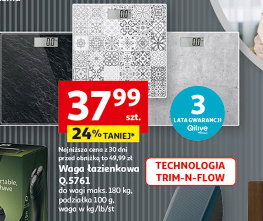 Waga łazienkowa q.5761 Qilive promocja w Auchan