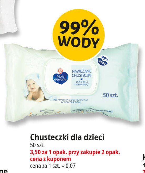 Chusteczki nawilżane Wiodąca marka mots d'enfants promocja