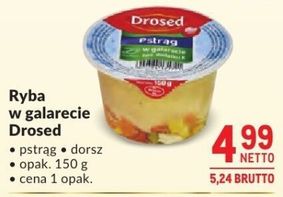 Ryba w galarecie Drosed pstrąg + dorsz promocja w Makro