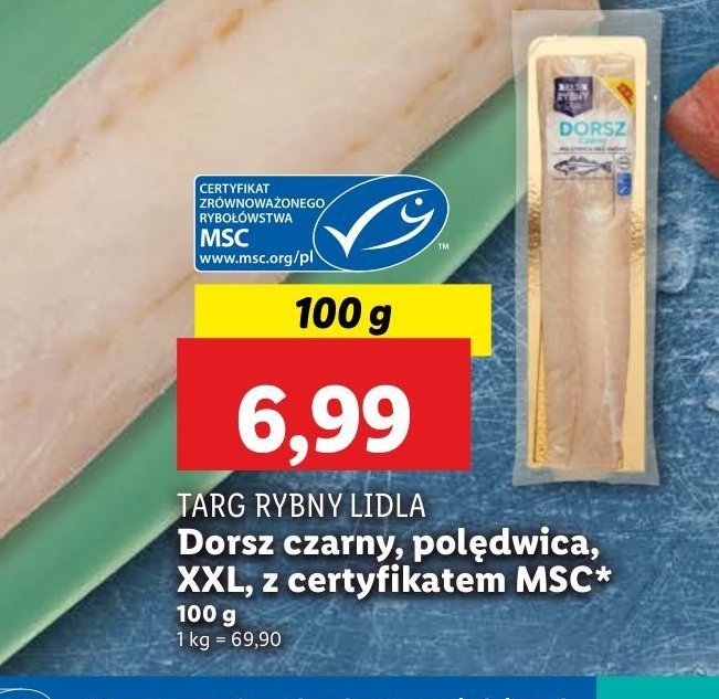 Dorsz czarny polędwica Rybny targ lidla promocja w Lidl