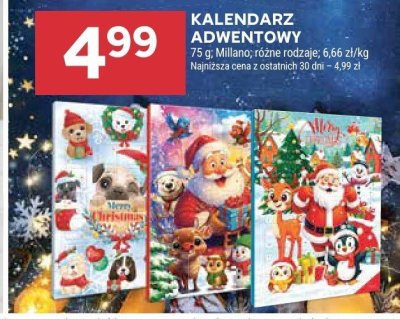 Kalendarz adwentowy Miliano 75g promocja w Stokrotka