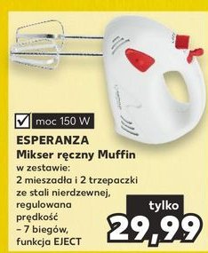 Mikser r臋czny muffin Esperanza promocja