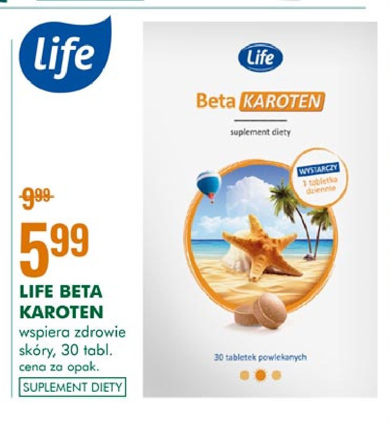 Kapsułki beta karoten Life (super-pharm) promocja