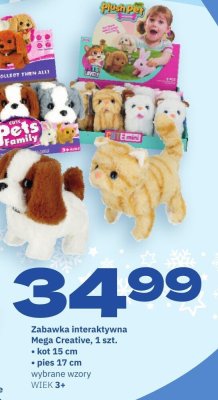 Zabawka interaktywna Mega Creative kot 15 cm pies 17 cm promocja w Twój Market