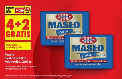 Masło ekstra Polskie Mlekovita, 200 g promocja w Biedronka