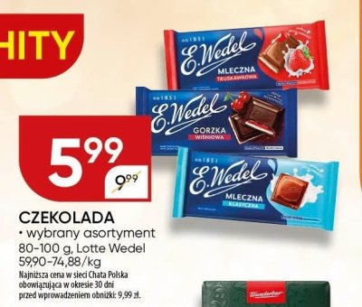 Czekolada Lotte Wedel promocja w Chata Polska