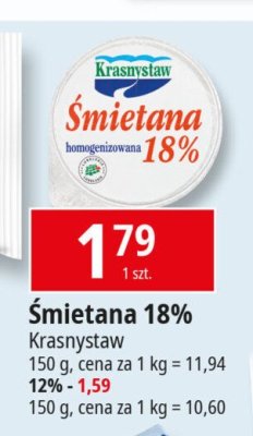 Śmietana homogenizowana 12 % Krasnystaw promocja