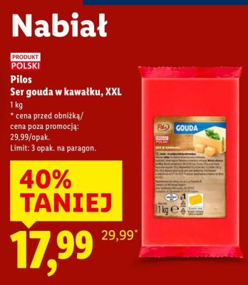 Ser Pilos Ser gouda w kawałku, XXL promocja w Lidl