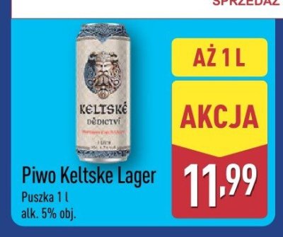 Piwo Keltske Lager promocja w Aldi