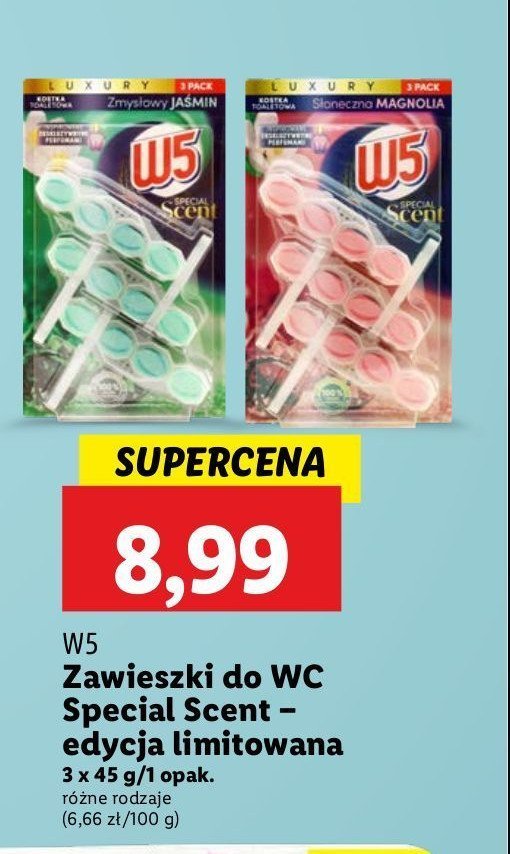 Kostka do wc jaśmin W5 promocja w Lidl