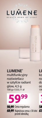 Rozświetlacz Lumene multifunkcyjny rozświetlacz w sztyfcie radiant glow, 4,5 g promocja w Hebe