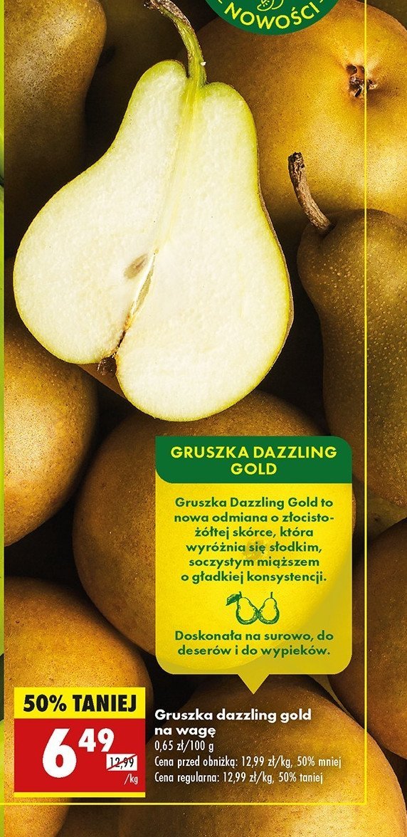 Gruszki dazzing gold promocja