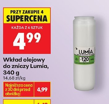 Wkład olejowy do znicza promocja w Biedronka