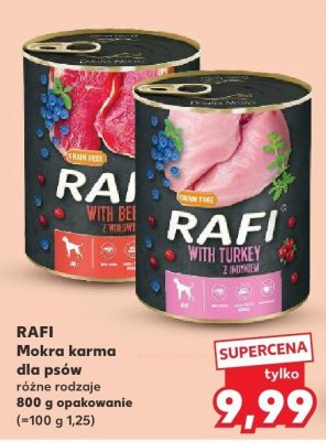 Mokra karma dla psów Rafi różne rodzaje 800 g promocja w Kaufland