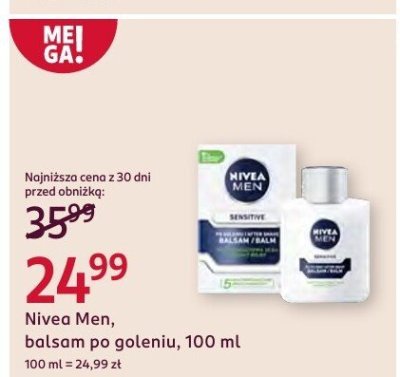 Balsam po goleniu Nivea Men, 100 ml promocja w Rossmann