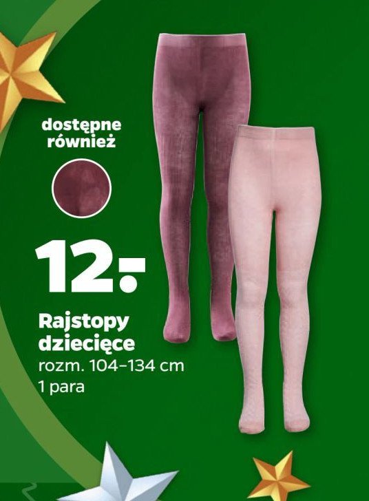 Rajstopy dziecięce rozm. 104-134 cm promocja w Netto