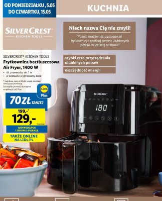 Frytkownica beztłuszczowa air fryer smart 5.2 l Silvercrest promocja
