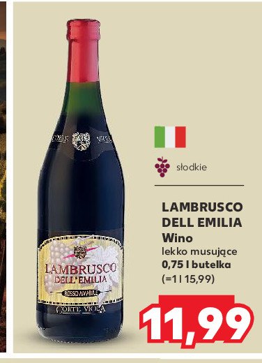 Wino Lambrusco dell'emilia corte viola promocja