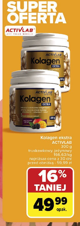 Kolagen extra mango jeżyna Activlab promocja w Carrefour