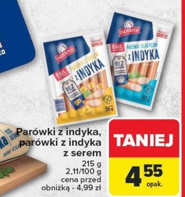 Parówki z indyką INDYKPOL promocja w Carrefour