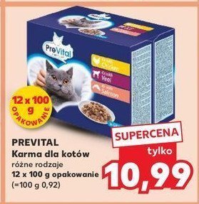 Karma dla kota kurczak + cielęcina + łosoś Prevital promocja