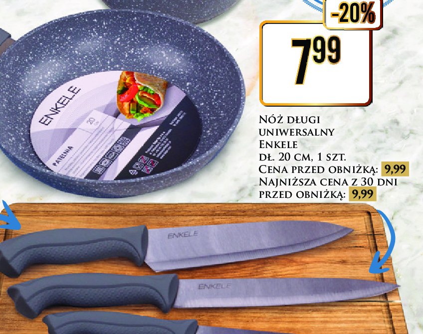 Nóż enkele 20 cm promocja w Dino