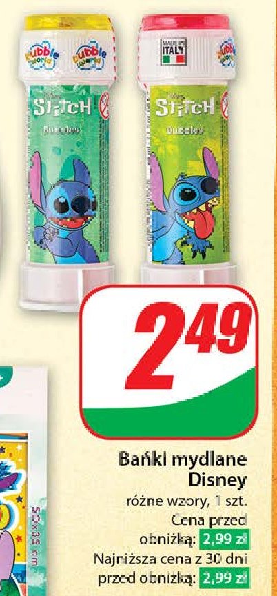 Bańki mydlane stitch promocja w Dino