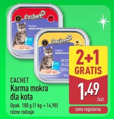 CACHET Karma mokra dla kota, różne rodzaje promocja w Aldi