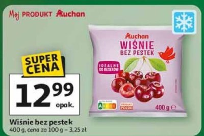 Wiśnie bez pestek Auchan 400 g promocja w Auchan