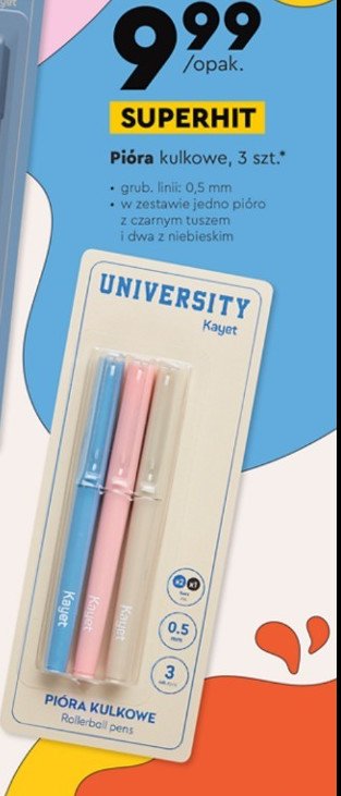 Pióra kulkowe Kayet university promocja