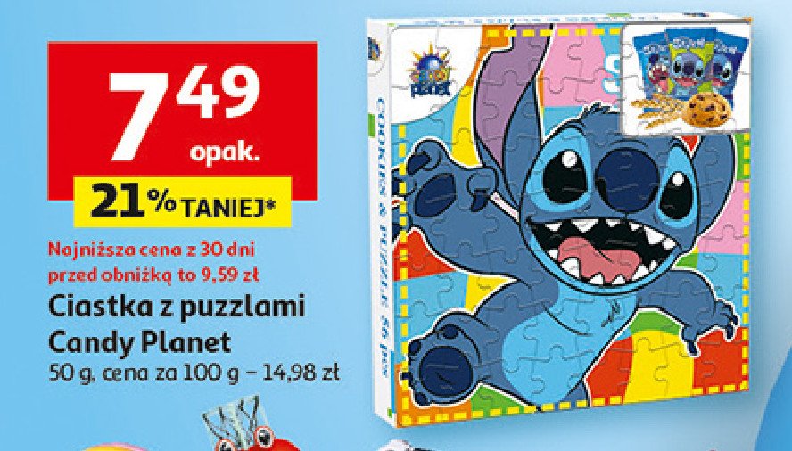 Ciastolina z puzzlami stitch Candy planet promocja w Auchan