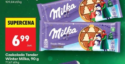 Czekolada Tender Winter Milka, 90 g promocja w Biedronka