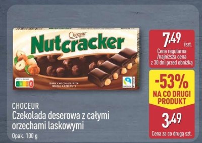 Czekolada deserowa z całymi orzechami laskowymi promocja w Aldi