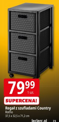 Regał z szufladami Country Rotho promocja w Leclerc