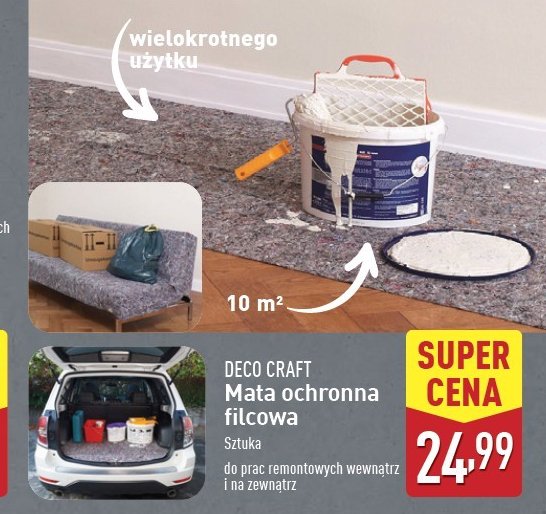 Mata ochronna remontowa 10m2 Deco craft promocja